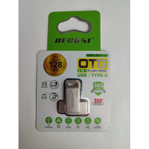 128Гб накопитель RECRSI RE-FD 2в1 Type-C-USB