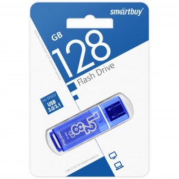 128GB накопитель  USB3.0 SMARTBUY Glossy темно-синий