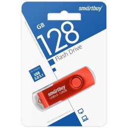 128GB накопитель  USB3.0 SMARTBUY Twist красный