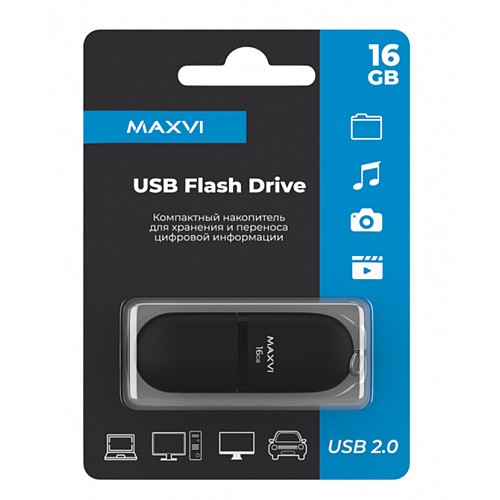 16GB накопитель MAXVI SF черный