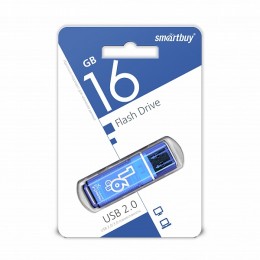 16GB накопитель SMARTBUY Glossy series синий