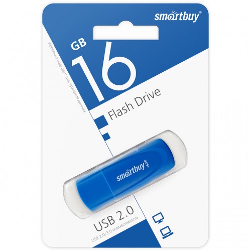 16GB накопитель SMARTBUY Scout синий