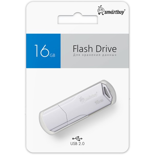 16Гб накопитель USB2.0 SMARTBUY Clue белый
