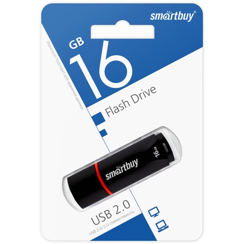 16Гб накопитель USB2.0 SMARTBUY Crown черный
