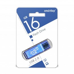 16Гб накопитель USB2.0 SMARTBUY Glossy series синий