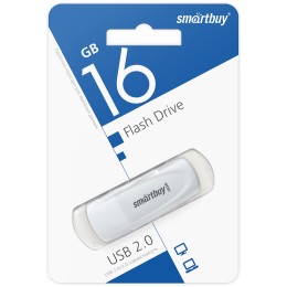 16Гб накопитель USB2.0 SMARTBUY Scout белый