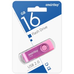 16Гб накопитель USB2.0 SMARTBUY Twist розовый