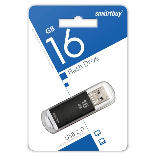 16Гб накопитель USB2.0 SMARTBUY V-Cut черный