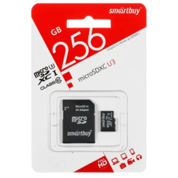 256Гб карта памяти SMARTBUY microSDXC class 10 U3