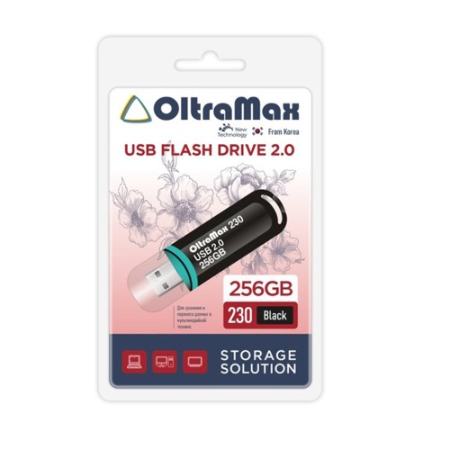 256Гб накопитель USB2.0 OltraMax 230 черный 