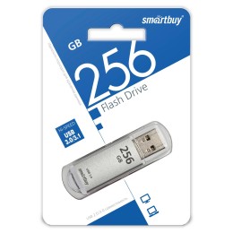 256GB накопитель USB3.0 SMARTBUY V-Cut серебристый