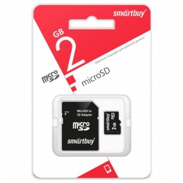 2Gb карта памяти SMARTBUY microSD + SD адаптер