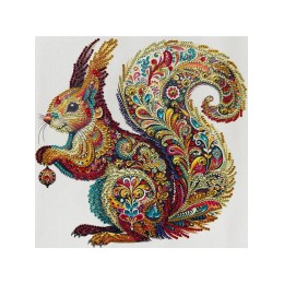 30х30 Алмазная мозайка "Белка" PSD007 (без подрамника)