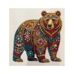 30х30 Алмазная мозайка "Медведь" PSD023 (без подрамника)