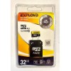 32Гб карта памяти Exployd microSD + SD адаптер class10 UHS-1