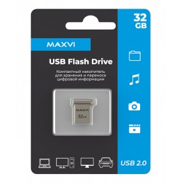 32GB накопитель MAXVI MM серебристый