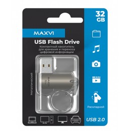 32GB накопитель MAXVI MR серебристый