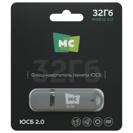 32Гб накопитель USB2.0 More Choice MFB32 серая