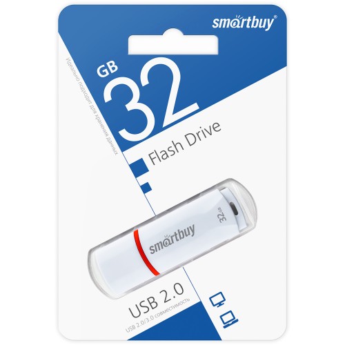 32Гб накопитель USB2.0 SMARTBUY Crown белый