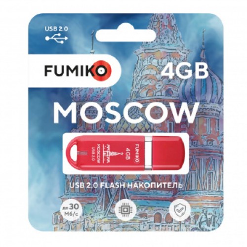 4GB накопитель FUMIKO Moscow красный