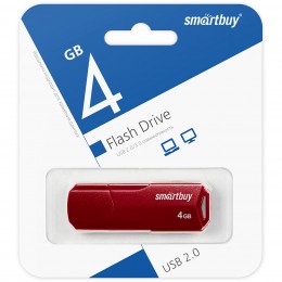 4GB накопитель SMARTBUY Clue бургунди