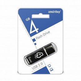 4GB накопитель SMARTBUY Glossy series черный