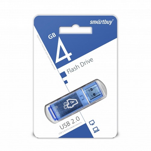 4GB накопитель SMARTBUY Glossy series синий