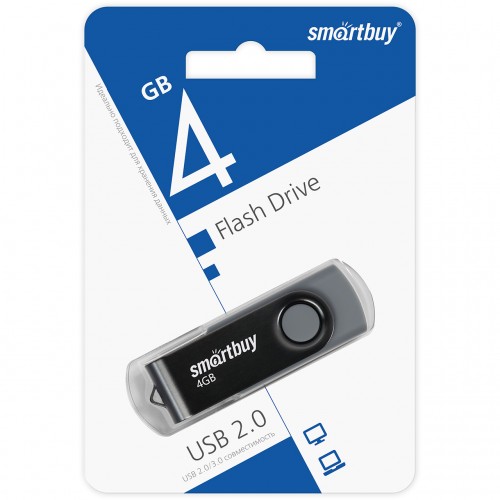 4GB накопитель SMARTBUY Twist черный