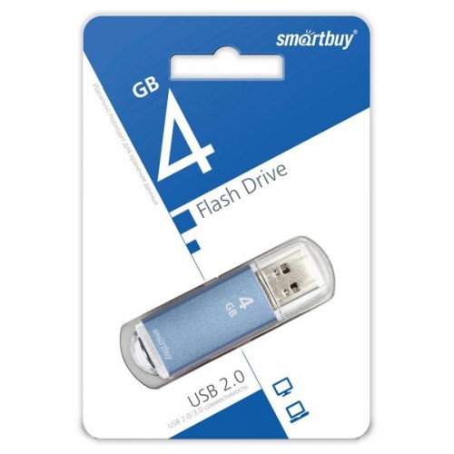 4GB накопитель SMARTBUY V-Cut синий