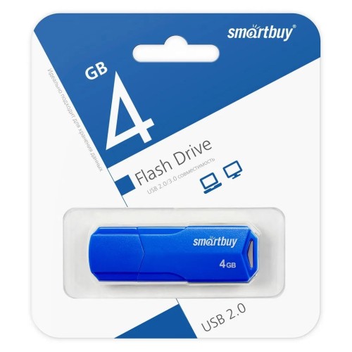 4Гб накопитель USB2.0 SMARTBUY Clue синий