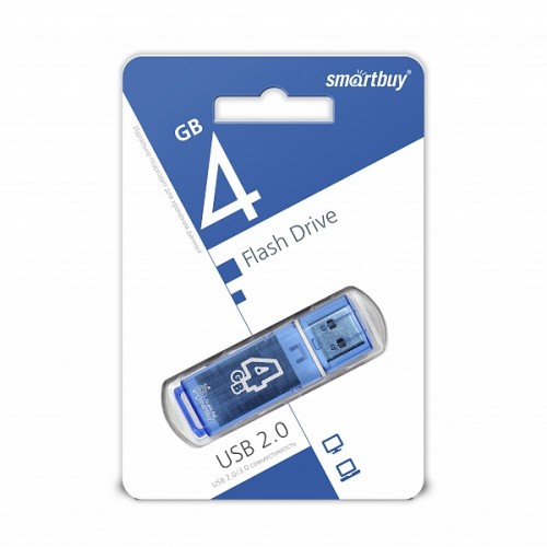 4Гб накопитель USB2.0 SMARTBUY Glossy series синий