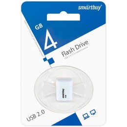 4Гб накопитель USB2.0 SMARTBUY Lara белый