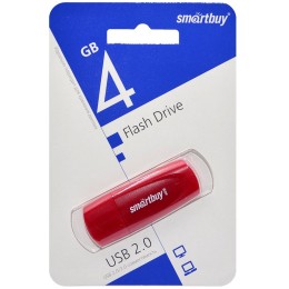 4Гб накопитель USB2.0 SMARTBUY Scout красный