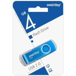 4Гб накопитель USB2.0 SMARTBUY Twist синий