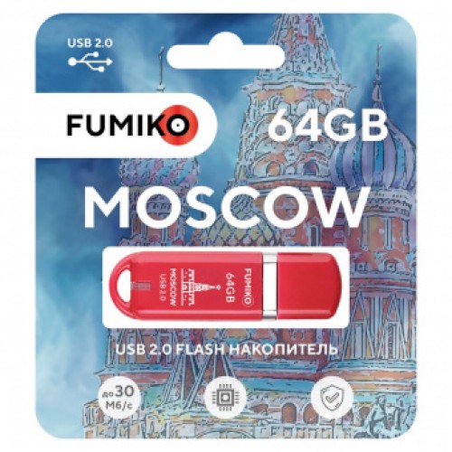 64GB накопитель FUMIKO Moscow красный