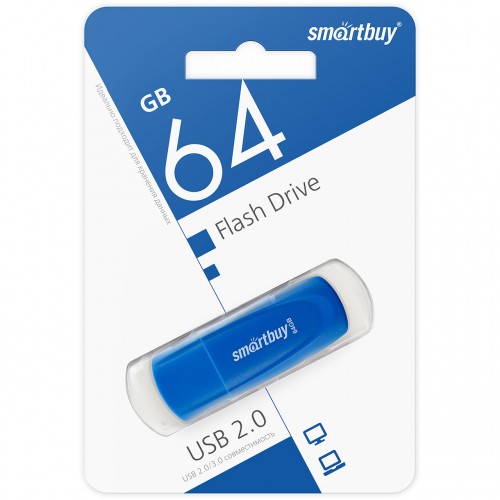 64GB накопитель SMARTBUY Scout синий