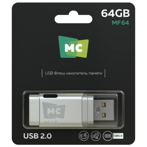 64Гб накопитель USB2.0 More Choice MF64 белая