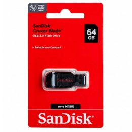 64Гб накопитель USB2.0 SanDisk Cruzer Blade черно-красная