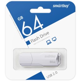 64Гб накопитель USB2.0 SMARTBUY Clue белый