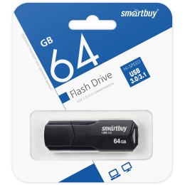 64Гб накопитель USB2.0 SMARTBUY Clue черный