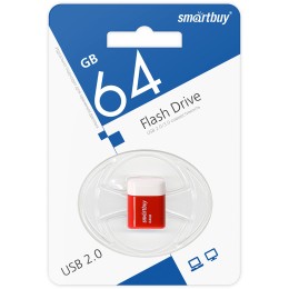 64Гб накопитель USB2.0 SMARTBUY Lara красный
