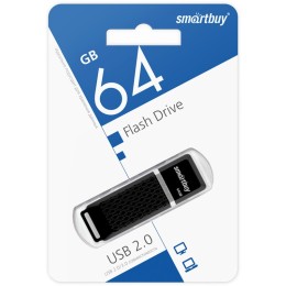 64Гб накопитель USB2.0 SMARTBUY Quartz series черный