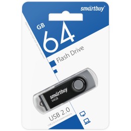 64Гб накопитель USB2.0 SMARTBUY Twist черный