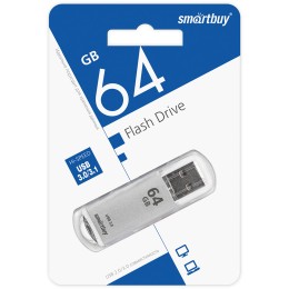 64Гб накопитель USB2.0 SMARTBUY V-Cut серебро