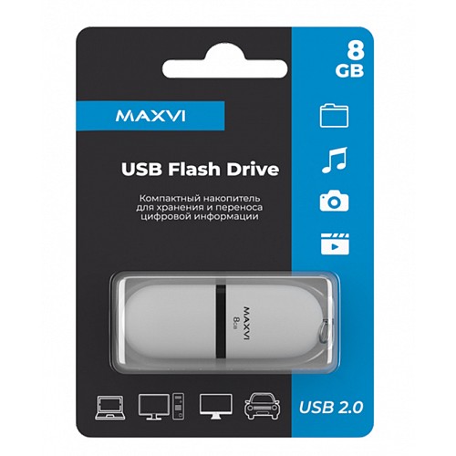 8GB накопитель MAXVI SF белый