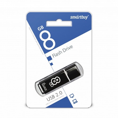 8GB накопитель SMARTBUY Glossy series черный