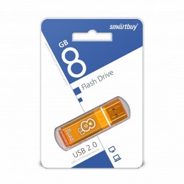 8GB накопитель SMARTBUY Glossy series оранжевый