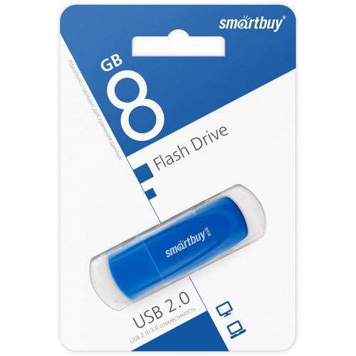 8GB накопитель SMARTBUY Scout синий