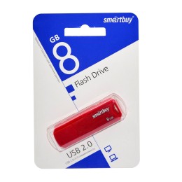 8Гб накопитель USB2.0 SMARTBUY Clue красный