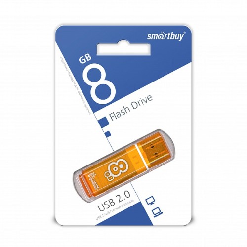 8Гб накопитель USB2.0 SMARTBUY Glossy series оранжевый